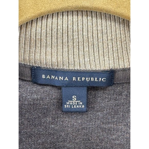 Banana Republic Long Sleeve Quarter Zip Sweater Brown Size Small - Picture 5 of 8